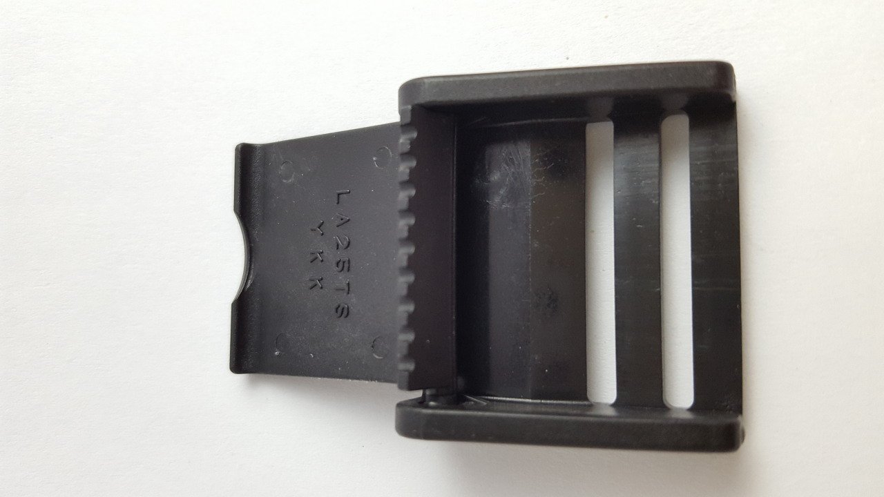 YKK Kolon Sıkıştırma Tokası 25 mm / BEYAZ Siyah